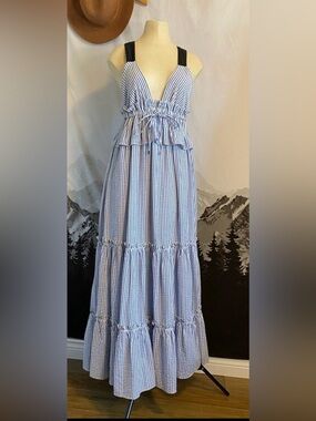 🪰Sabina Musayev seersucker Maxi dress